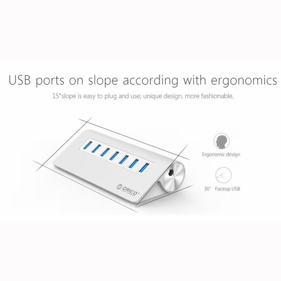 ORICO Aluminum 7 Ports USB 3.0 Ports Hub (M3H7)